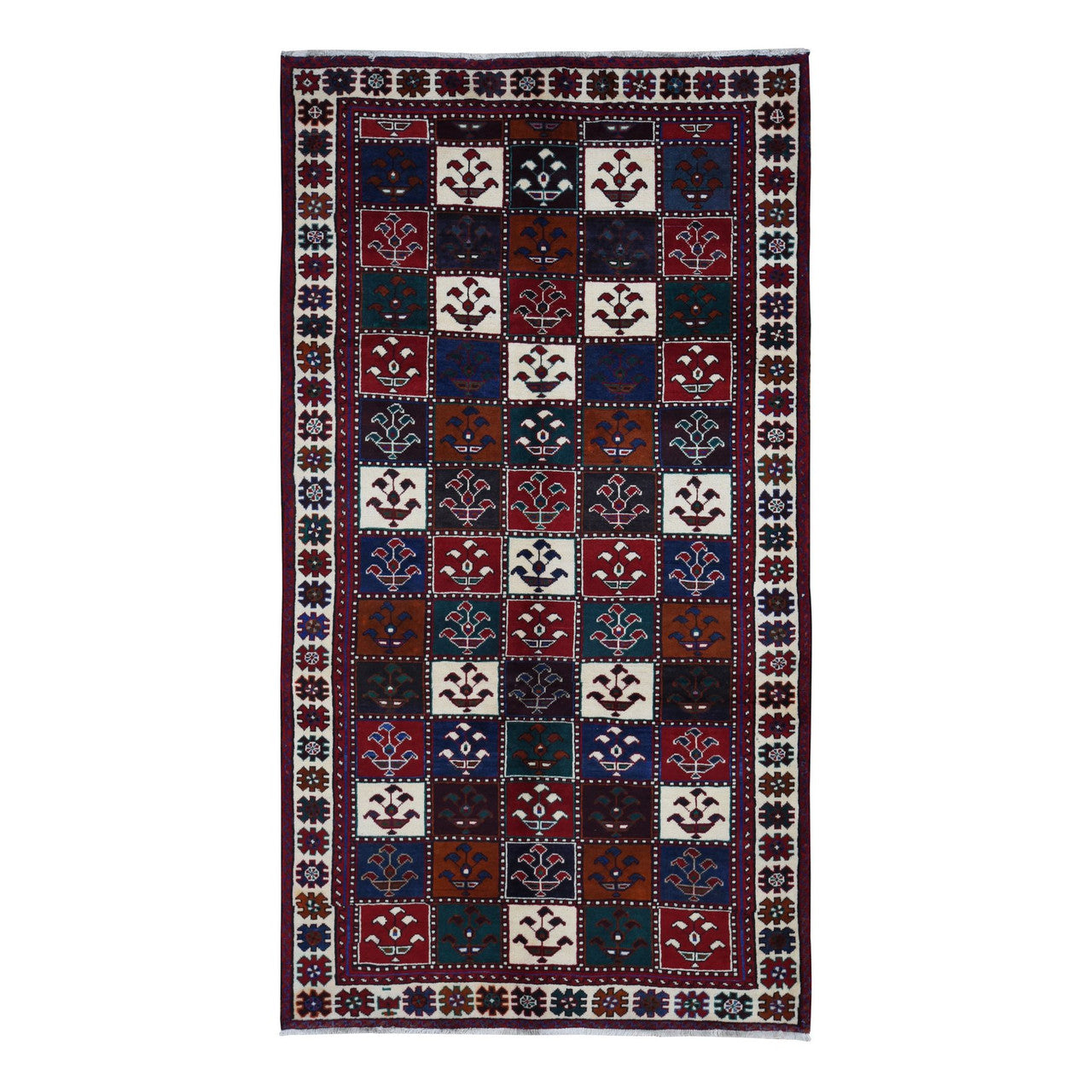 Red 4'10" x 9'2" Persian Hand knotted Wool Rug - Sku: O087552