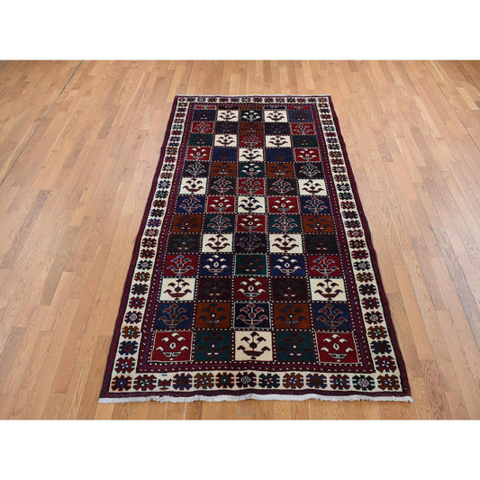 Persian Wool Hand Knotted Rug Red Ivory 4.10X9.2 -O087552