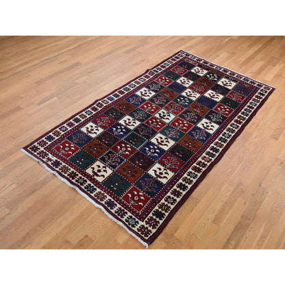 Persian Wool Hand Knotted Rug Red Ivory 4.10X9.2 -O087552