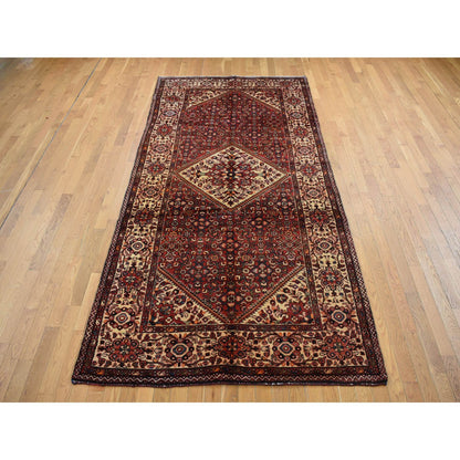 Persian Wool Hand Knotted Rug Red Ivory 5.3X11.0 -O087559