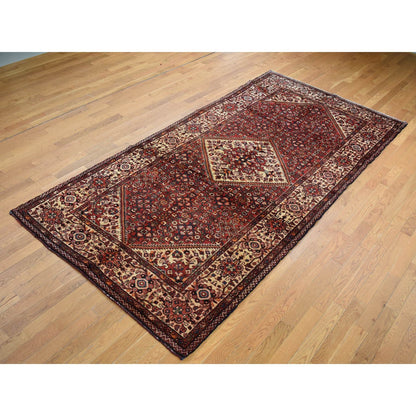 Persian Wool Hand Knotted Rug Red Ivory 5.3X11.0 -O087559
