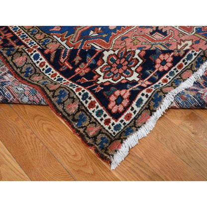 Heriz Wool Hand Knotted Rug Red Blue 12.3X16.1 -O087561