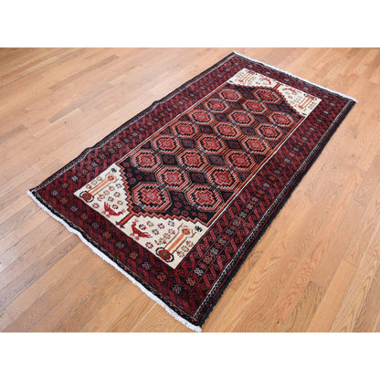Persian Wool Hand Knotted Rug Red Red 3.10X7.1 -O087572