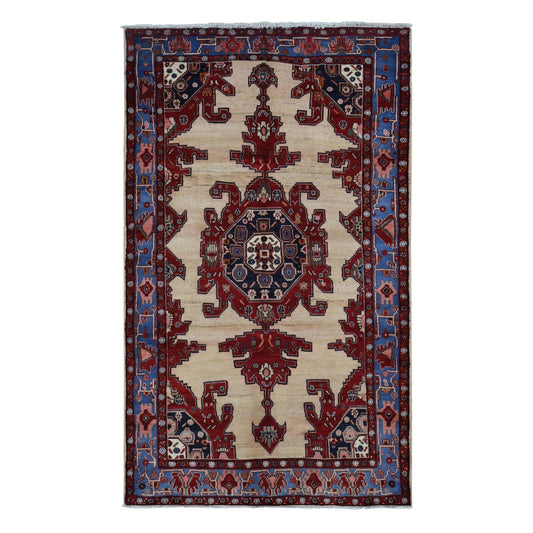 Persian Wool Hand Knotted Rug Red Blue 5.3X9.10 -O087573