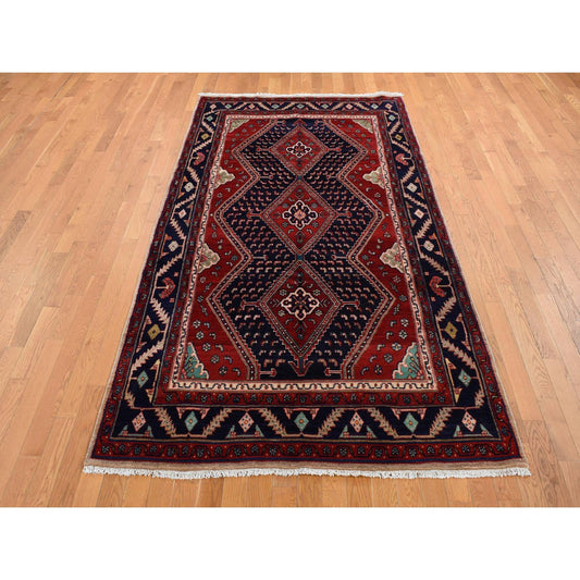 Persian Wool Hand Knotted Rug Red Blue 5.1X9.7 -O087575
