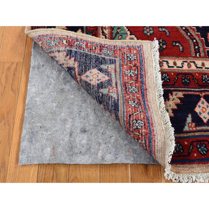 Persian Wool Hand Knotted Rug Red Blue 5.1X9.7 -O087575