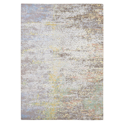 Modern and Contemporary Wool & Pure Silk Hand Knotted Rug Grey No Border 10.0X14.1 -O087581