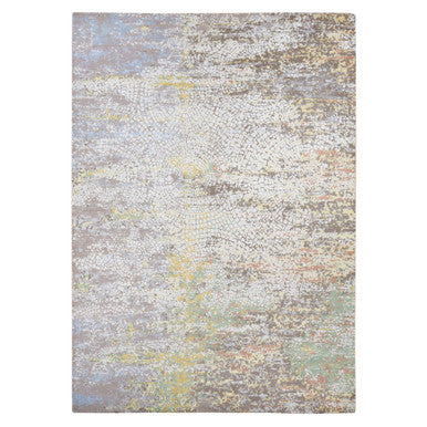 Modern and Contemporary Wool & Pure Silk Hand Knotted Rug Grey No Border 10.0X14.1 -O087581
