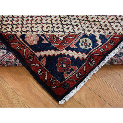 Persian Wool Hand Knotted Rug Beige Millennium Blue 5.2X9.8 -O087590