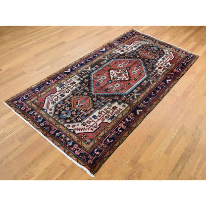 Persian Wool Hand Knotted Rug Red Blue 5.0X10.3 -O087591