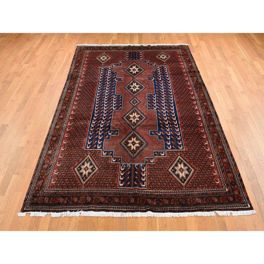 Persian Wool Hand Knotted Rug Red Red 6.8X10.5 -O087593