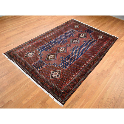 Persian Wool Hand Knotted Rug Red Red 6.8X10.5 -O087593