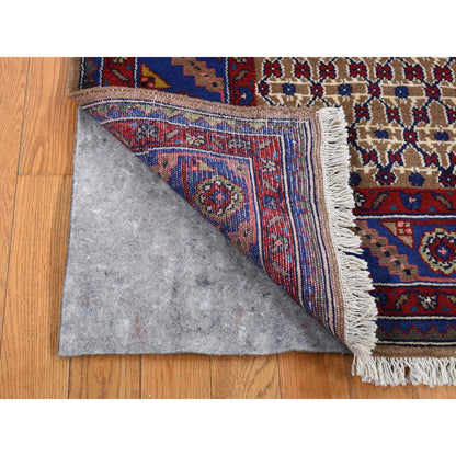 Persian Wool Hand Knotted Rug Brown Blue 6.8X9.1 -O087595