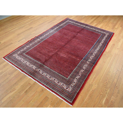 Persian Wool Hand Knotted Rug Red Ivory 7.1X10.8 -O087597