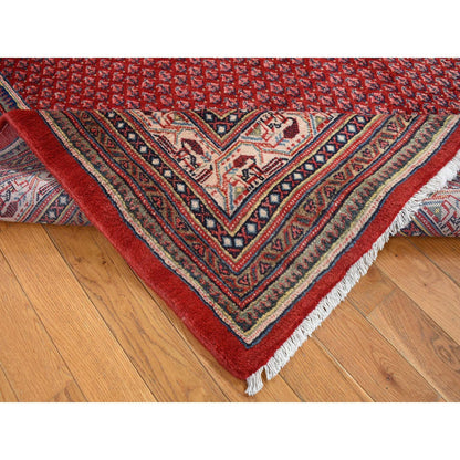 Persian Wool Hand Knotted Rug Red Ivory 7.1X10.8 -O087597
