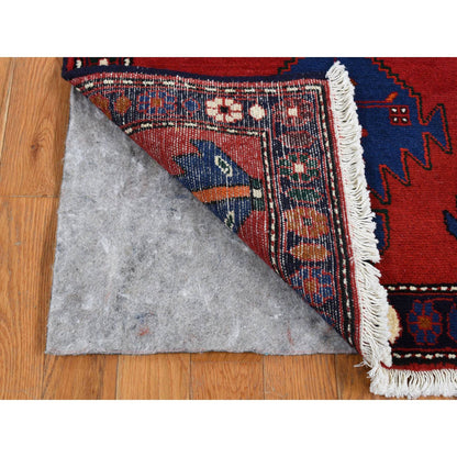 Persian Wool Hand Knotted Rug Red Blue 2.5X9.5 -O087603