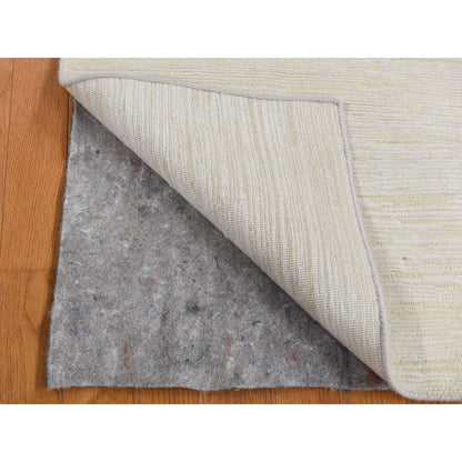 Modern and Contemporary Wool & Silk Hand Knotted Rug Ivory No Border 3.0X5.0 -O087604