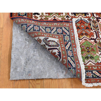 Persian Wool Hand Knotted Rug Ivory Blue 3.10X5.10 -O087608