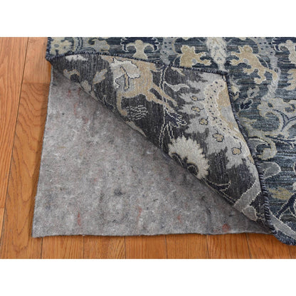 Modern and Contemporary Wool & Silk Hand Knotted Rug Grey No Border 3.0X5.0 -O087612