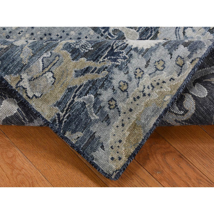 Modern and Contemporary Wool & Silk Hand Knotted Rug Grey No Border 3.0X5.0 -O087612