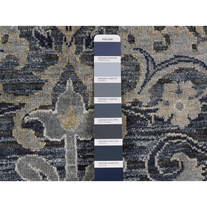 Modern and Contemporary Wool & Silk Hand Knotted Rug Grey No Border 3.0X5.0 -O087612