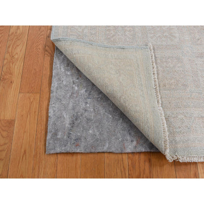 Khotan and Samarkand Wool Hand Knotted Rug Beige Cream Color 4.0X6.0 -O087616