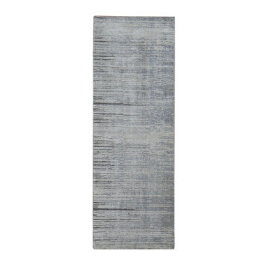 Modern and Contemporary Silk Hand Knotted Rug Grey No Border 3.0X9.0 -O087620