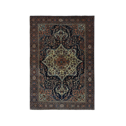 Antique Wool Hand Knotted Rug Brown Brown 4.4X6.9 -O087639