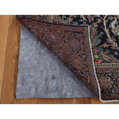 Antique Wool Hand Knotted Rug Brown Brown 4.4X6.9 -O087639