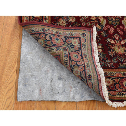 Antique Wool Hand Knotted Rug Red Red 3.0X3.0 -O087640