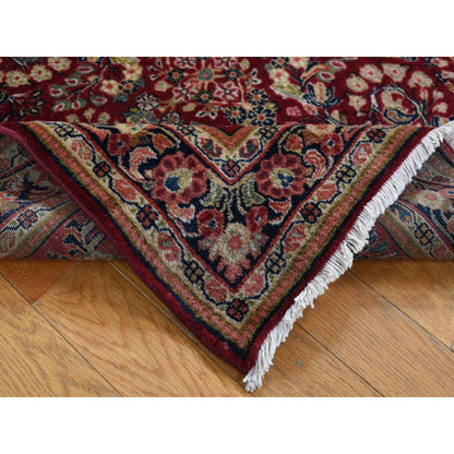 Antique Wool Hand Knotted Rug Red Red 3.0X3.0 -O087640