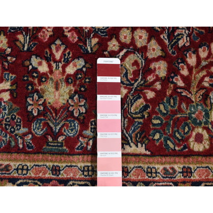 Antique Wool Hand Knotted Rug Red Red 3.0X3.0 -O087640