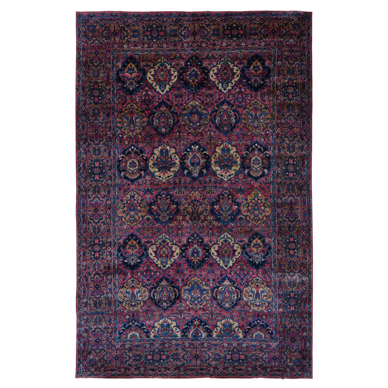 Antique Wool Hand Knotted Rug Pink Pink 8.10X14.1 -O087642
