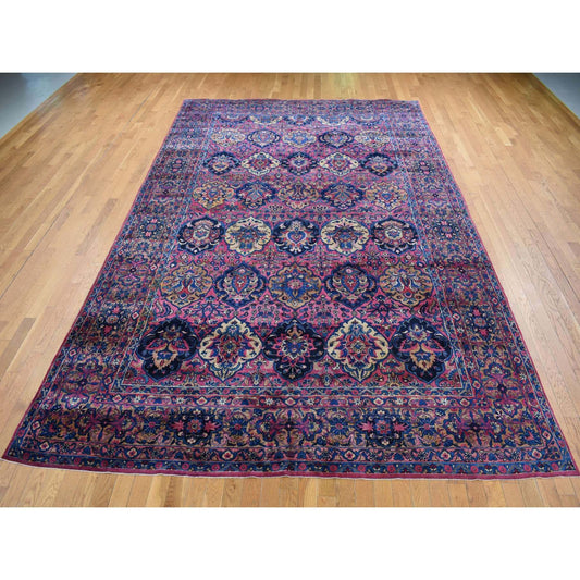 Antique Wool Hand Knotted Rug Pink Pink 8.10X14.1 -O087642