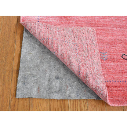 Modern and Contemporary Wool & Silk Hand Knotted Rug Pink Pink 2.8X13.6 -O087659