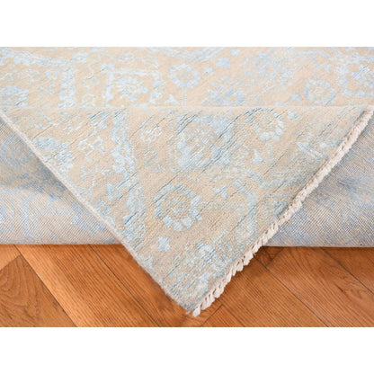 Transitional Wool & Silk Hand Knotted Rug Brown No Border 11.10X15.0 -O087663