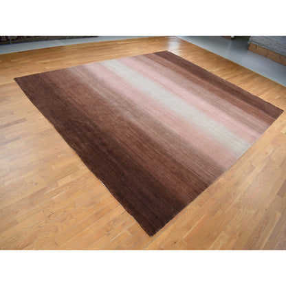 Modern and Contemporary Wool Hand Knotted Rug Brown No Border 12.4X15.0 -O087664
