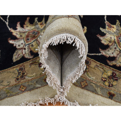 Rajasthan Wool & Silk Hand Knotted Rug Ivory 12.0x18.2 -O087666