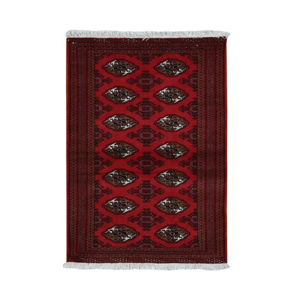 Tribal & Geometric Wool Hand Knotted Rug Red Red 3.2X4.8 -O087683