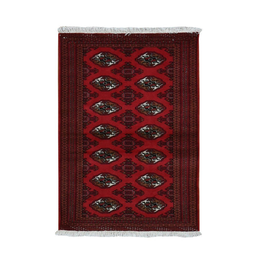 Tribal & Geometric Wool Hand Knotted Rug Red Red 3.2X4.8 -O087683