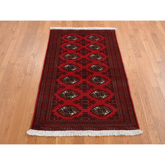 Tribal & Geometric Wool Hand Knotted Rug Red Red 3.2X4.8 -O087683