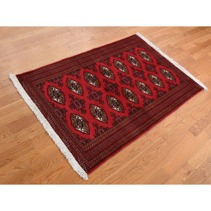 Tribal & Geometric Wool Hand Knotted Rug Red Red 3.2X4.8 -O087683