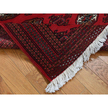 Tribal & Geometric Wool Hand Knotted Rug Red Red 3.2X4.8 -O087683