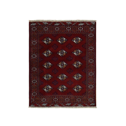 Persian Wool Hand Knotted Rug Red Red 3.3X4.2 -O087684