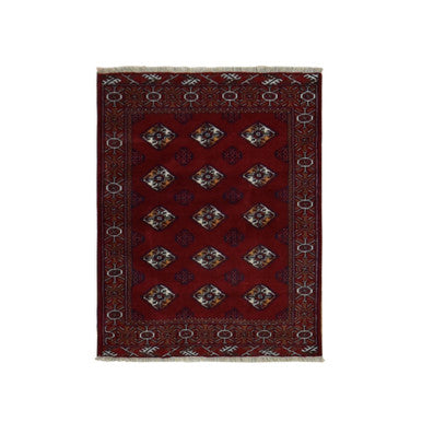 Persian Wool Hand Knotted Rug Red Red 3.3X4.2 -O087684