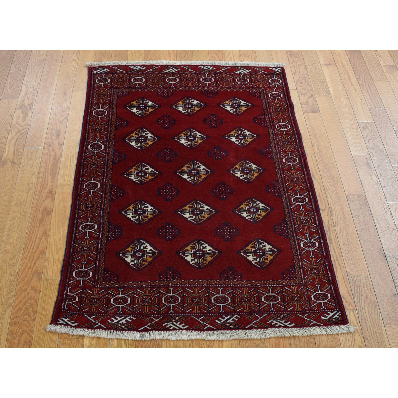 Persian Wool Hand Knotted Rug Red Red 3.3X4.2 -O087684