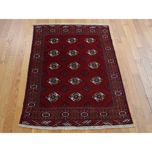 Persian Wool Hand Knotted Rug Red Red 3.3X4.2 -O087684