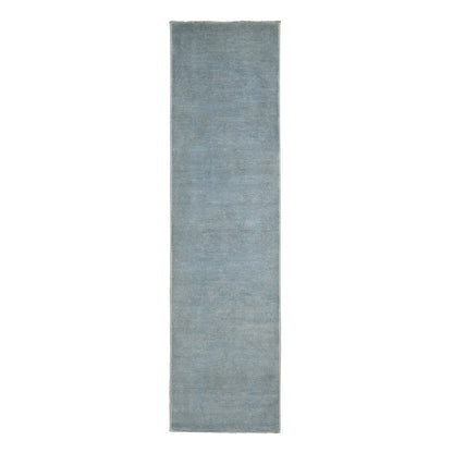 Oushak And Peshawar Wool Hand Knotted Rug Grey No Border 2.7X9.10 -O087691