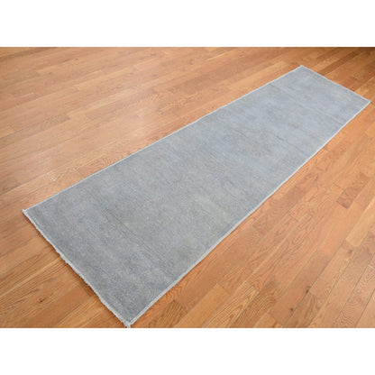 Oushak And Peshawar Wool Hand Knotted Rug Grey No Border 2.7X9.10 -O087691
