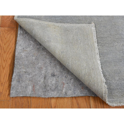 Oushak And Peshawar Wool Hand Knotted Rug Grey No Border 2.7X9.10 -O087691